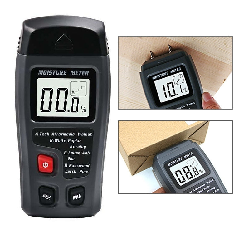 Tester di umidità del legno ricaricabile Misurazione dell'umidità per pavimenti in legno e cartone senza batteria Tester di umidità del legno ricaricabile Misurazione dell'umidità per pavimenti in legno e cartone senza batteria